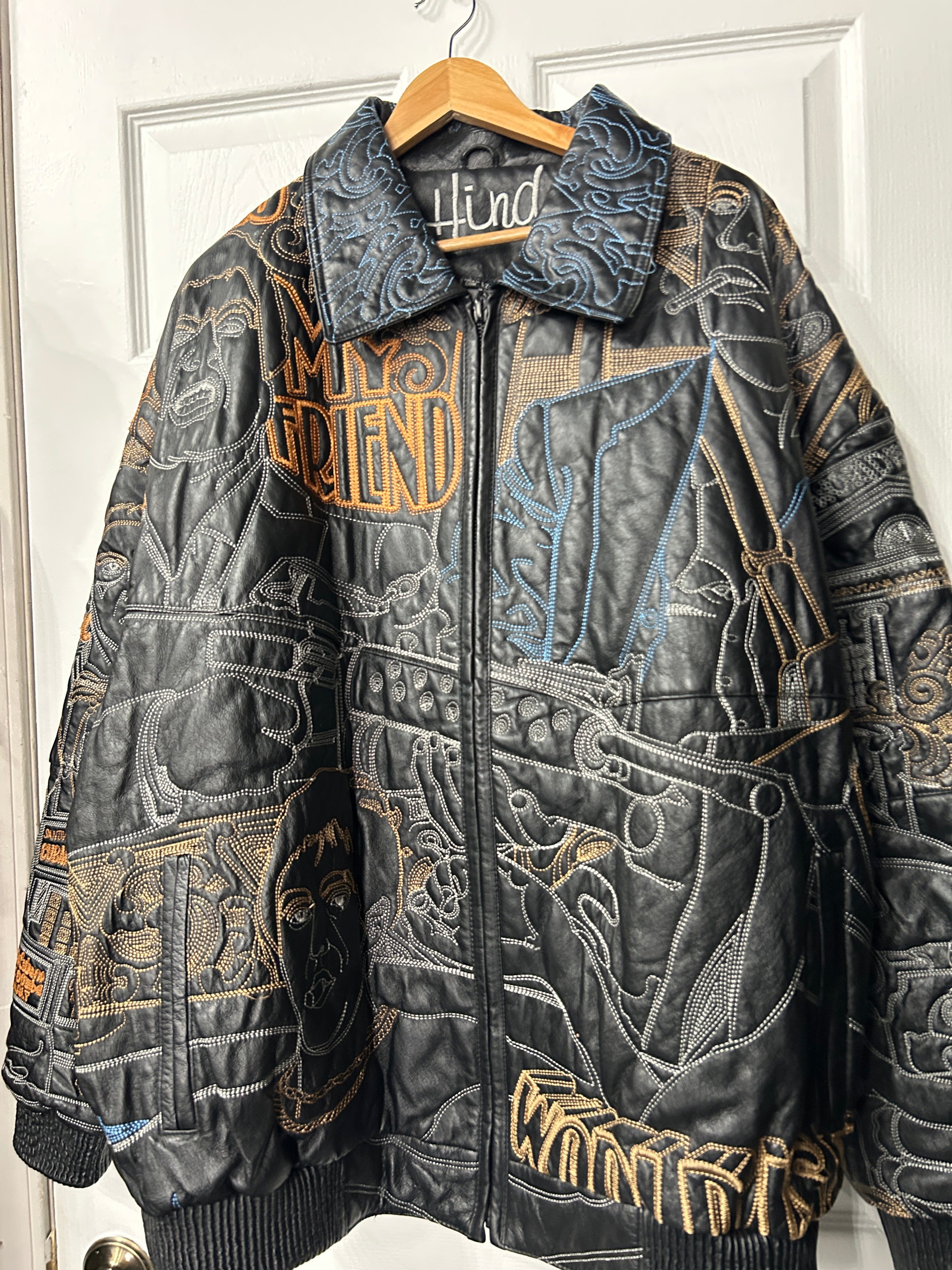 Vintage ScarFace Leather Jacket XXL