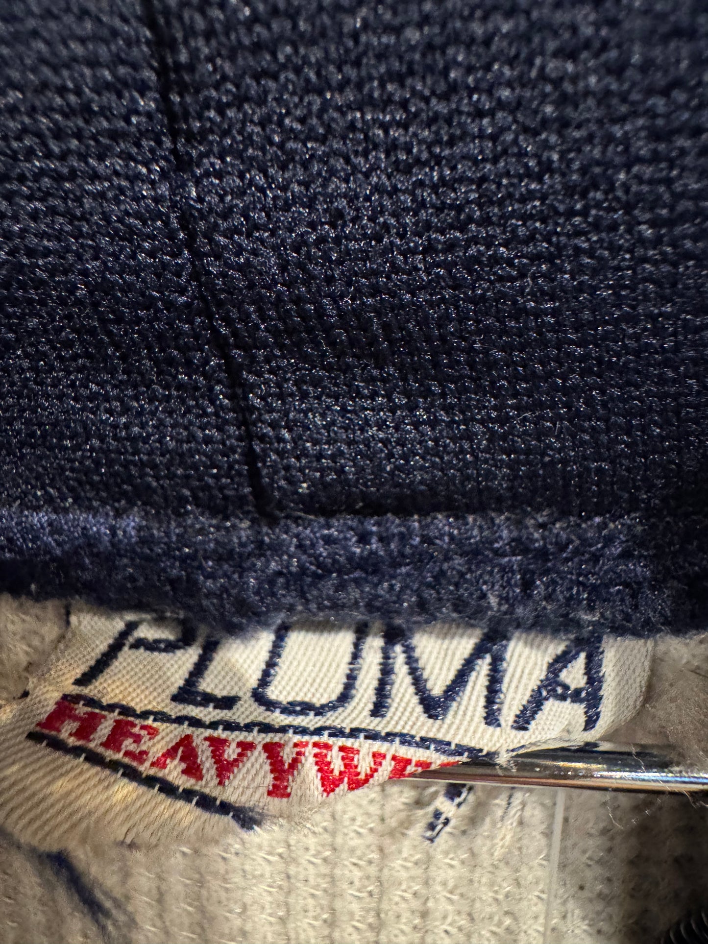 Vintage Thermal Lined Zip Hoodie L